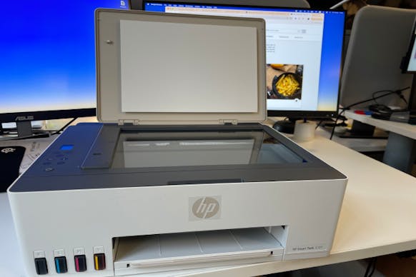 HP Smart Tank 5107 on paras monitoimitulostin, jos työskentelet paljon kotoa ja älypuhelimella.