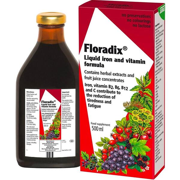 Salus Floradix Blutsaft Liquid Iron Formula 500ml